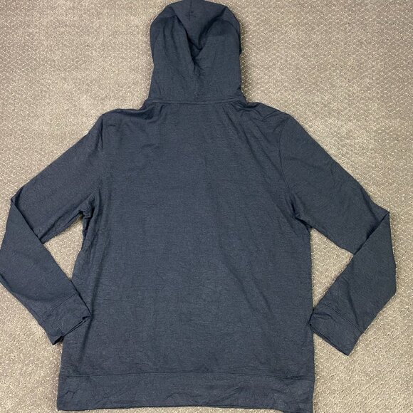 Rhoback Hesi Performance Hoodie Men's Medium Gray Long Sleeve Pullover Stretch - Picture 4 of 8